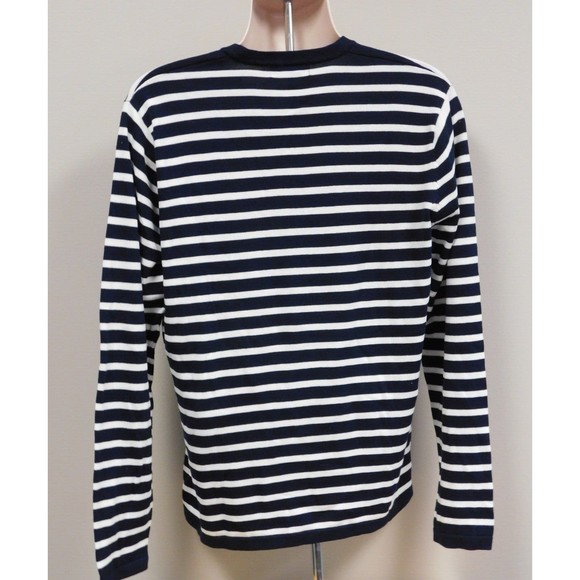 LE31 Simons Men's Striped crew neck sweater Size G/Large - Picture 2 of 3